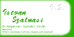 istvan szalmasi business card