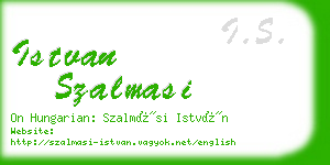 istvan szalmasi business card